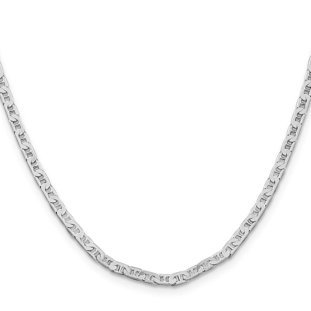 Sterling Silver Rhodium-plated 3mm Flat Anchor ChainQAN080R