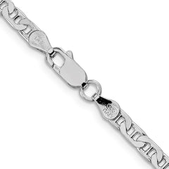 Sterling Silver Rhodium-plated 3.75mm Flat Anchor ChainQAN100R
