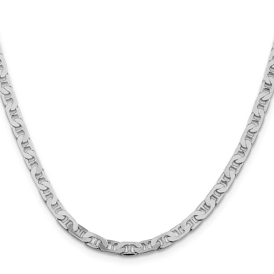 Sterling Silver Rhodium-plated 4.5mm Flat Anchor ChainQAN120R