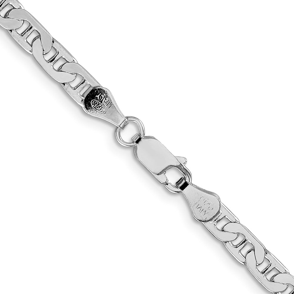 Sterling Silver Rhodium-plated 4.5mm Flat Anchor ChainQAN120R