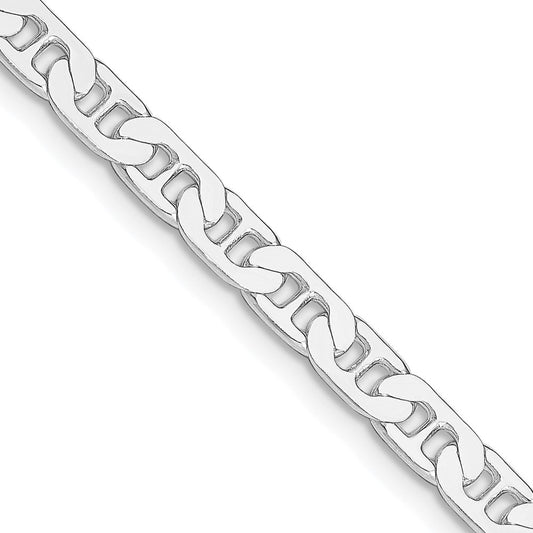 Sterling Silver Rhodium-plated 4.5mm Flat Anchor ChainQAN120R