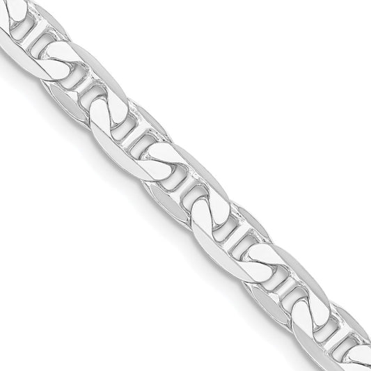 Sterling Silver Rhodium-plated 7mm Flat Anchor ChainQAN200R