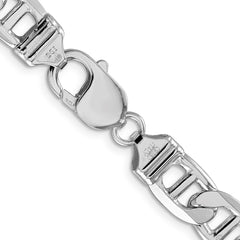 Sterling Silver Rhodium-plated 9.5mm Flat Anchor ChainQAN250R