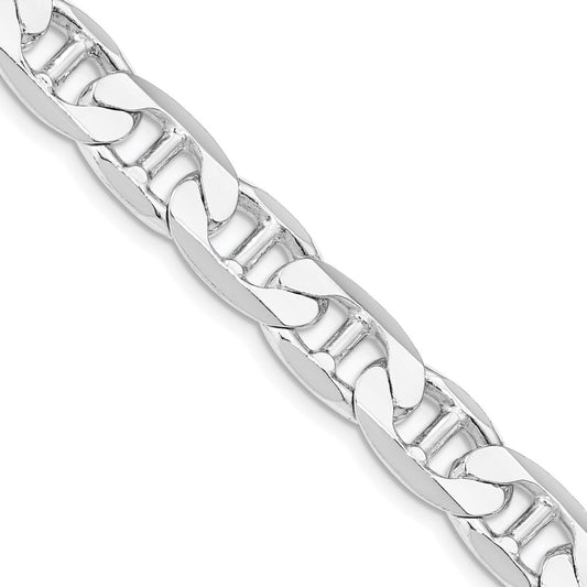 Sterling Silver Rhodium-plated 9.5mm Flat Anchor ChainQAN250R