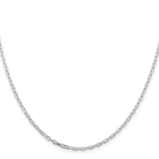 Sterling Silver 2.2mm Diamond-cut Long Link Cable ChainQAR060