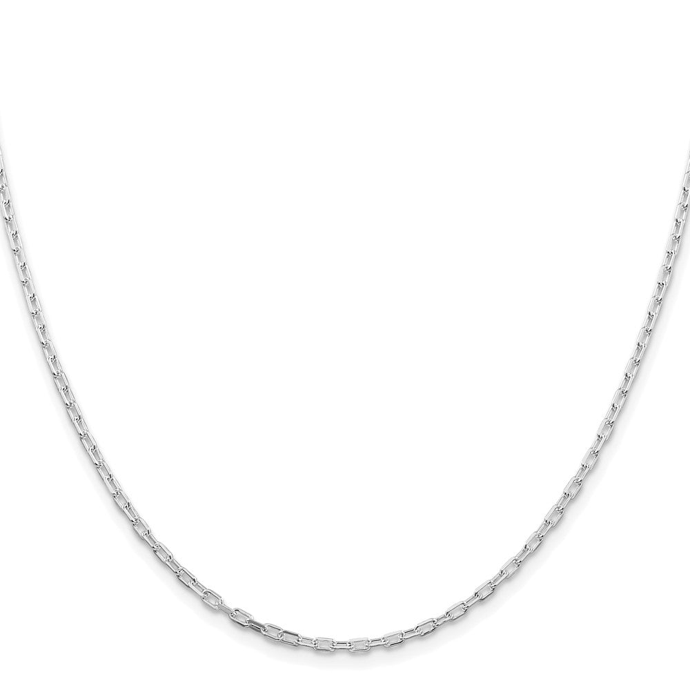 Sterling Silver Rhodium-plated 2.2mm Diamond-cut Long Link Cable ChainQAR060R