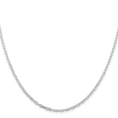 Sterling Silver Rhodium-plated 2.2mm Diamond-cut Long Link Cable ChainQAR060R
