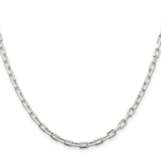 Sterling Silver 3.75mm Diamond-cut Long Link Cable ChainQAR100