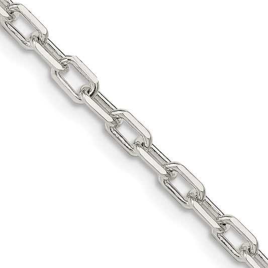 Sterling Silver 3.75mm Diamond-cut Long Link Cable ChainQAR100