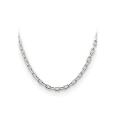 Sterling Silver Rhodium-plated 4.5mm Diamond-cut Long Link Cable ChainQAR120R