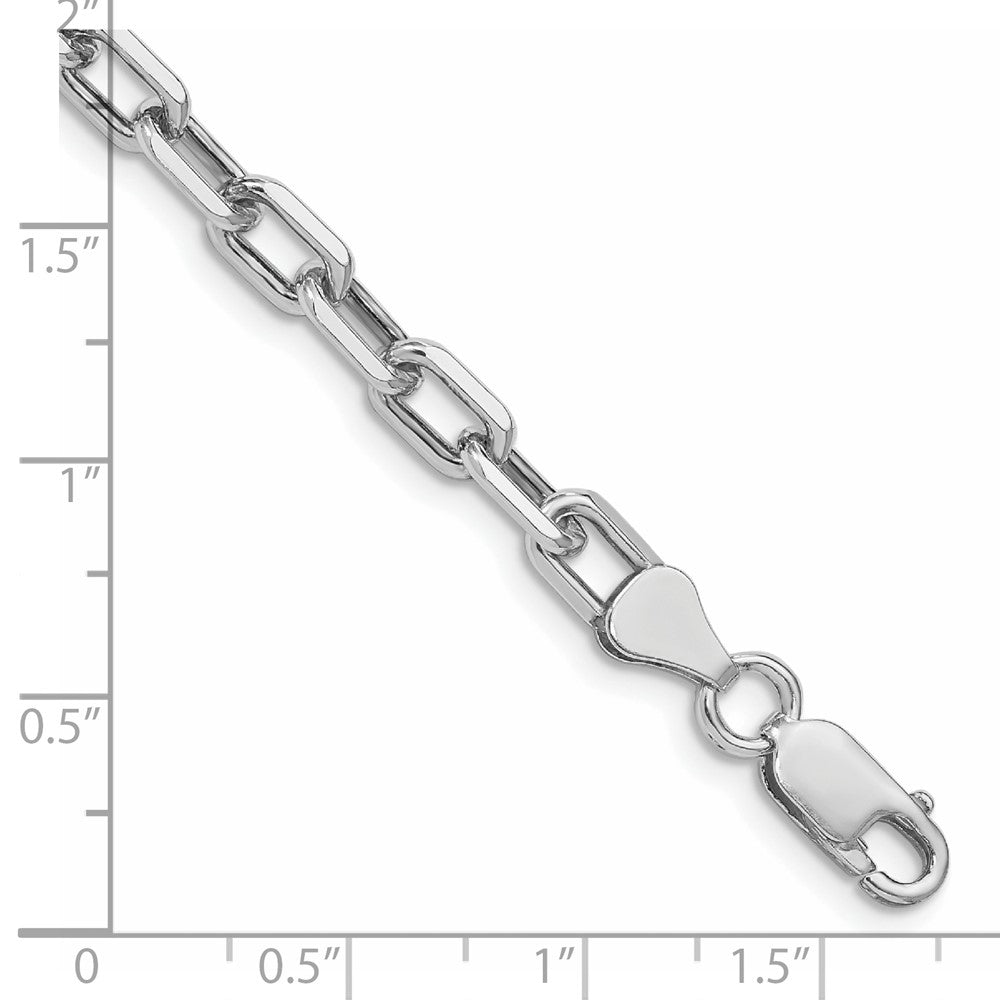 Sterling Silver Rhodium-plated 5.75mm Diamond-cut Long Link Cable Chain QAR150R-8