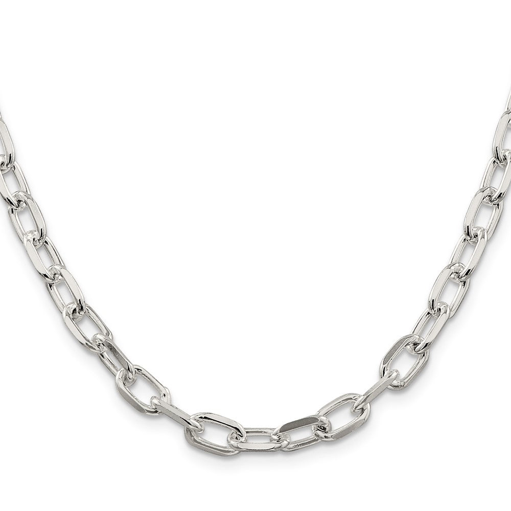 Sterling Silver 6.65mm Diamond-cut Long Link Cable ChainQAR180