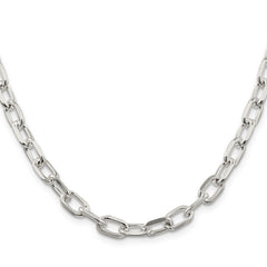 Sterling Silver 6.65mm Diamond-cut Long Link Cable ChainQAR180