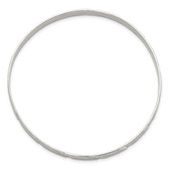Sterling Silver 5mm Diamond Cut Slip-on Bangle QB1082