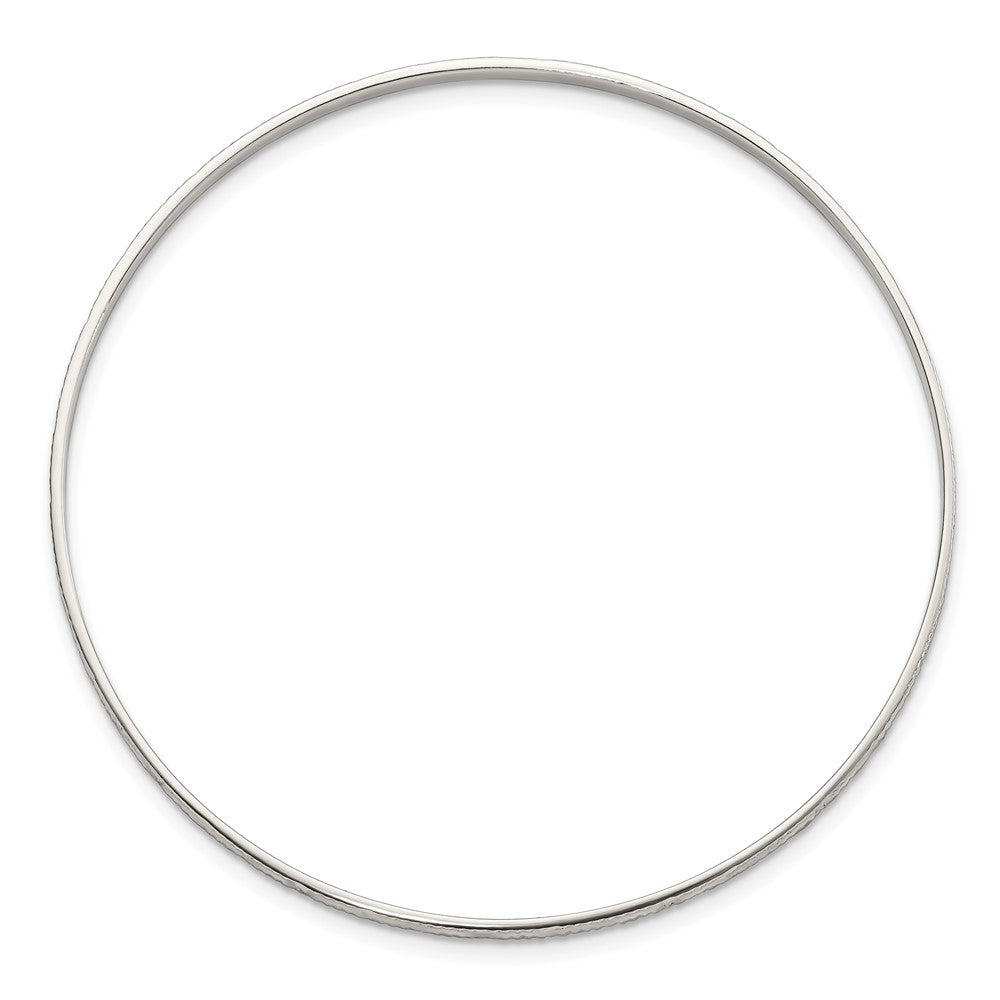 Sterling Silver Diamond Cut Slip-on Bangle QB1085