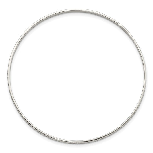Sterling Silver Diamond Cut Slip-on Bangle QB1085