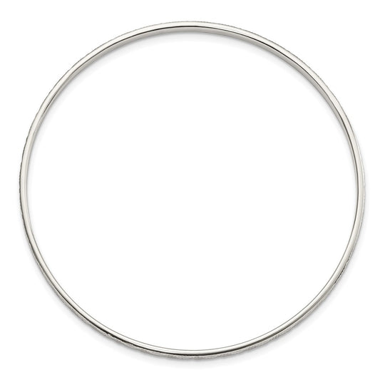 Sterling Silver Diamond Cut Slip-on Bangle QB1086