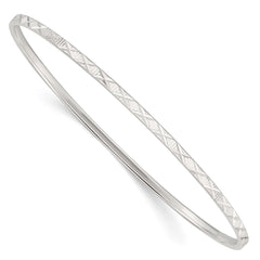 Sterling Silver Diamond Cut Slip-on Bangle QB1086