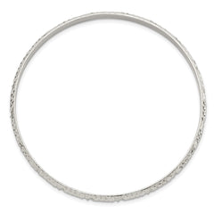 Sterling Silver Diamond Cut Slip-on Bangle QB1088