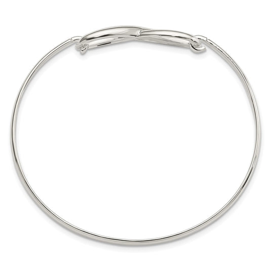Sterling Silver Infinity Bangle Bracelet QB1138