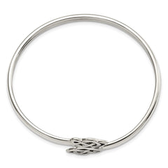 Sterling Silver Celtic Flexible Bangle Bracelet QB1148