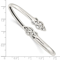 Sterling Silver Celtic Flexible Bangle Bracelet QB1148