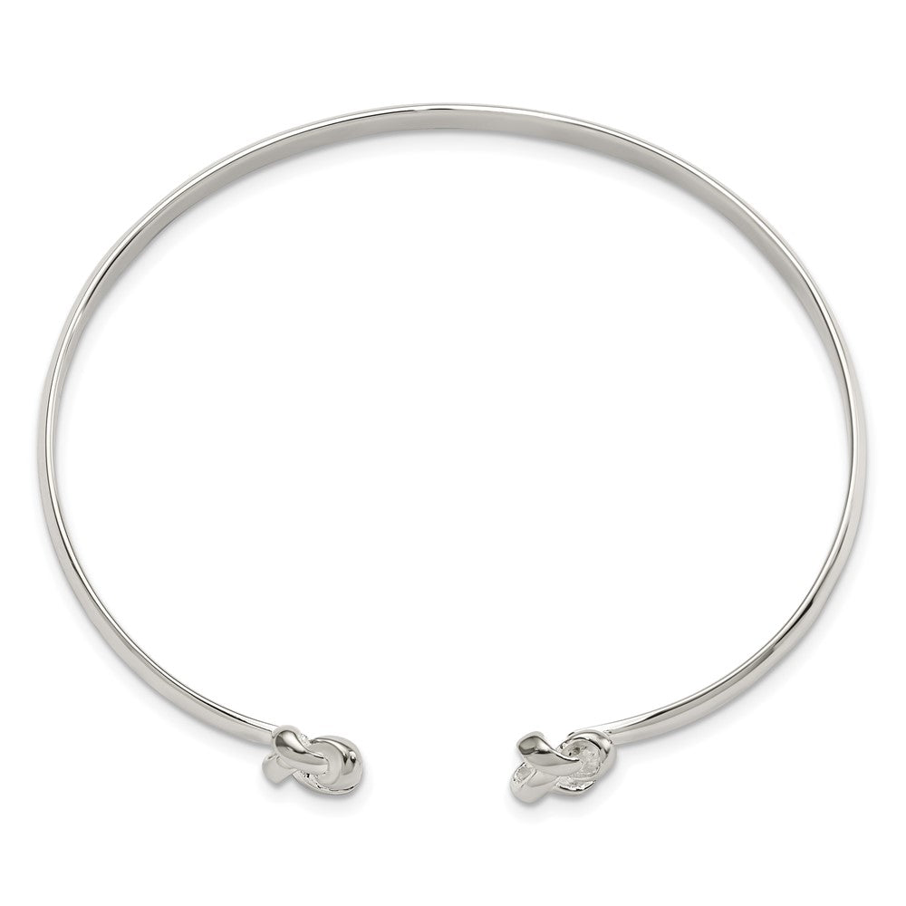 Sterling Silver Polished Love Knot Cuff Bracelet QB1214
