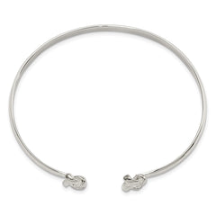Sterling Silver Polished Love Knot Cuff Bracelet QB1214