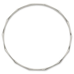 Sterling Silver Scalloped Slip-on Bangle QB1229