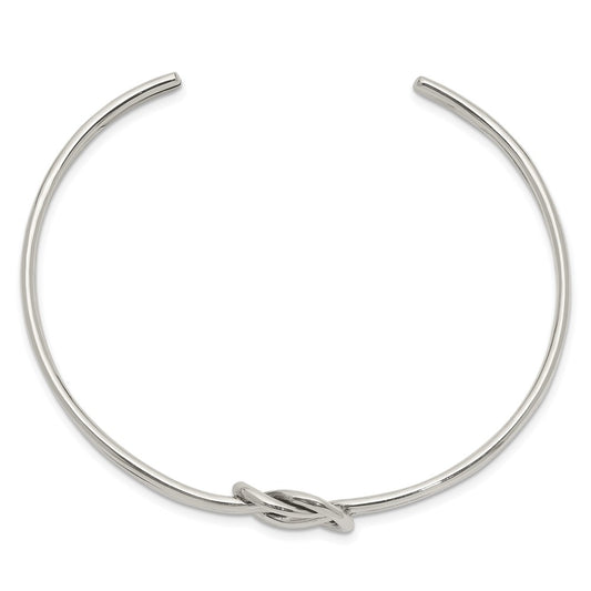 Sterling Silver Knot Bangle QB1245
