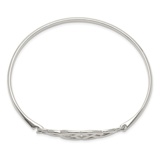 Sterling Silver Polished Celtic Bangle QB1246