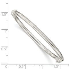 Sterling Silver Polished 3mm Hinged Baby Bangle QB1282