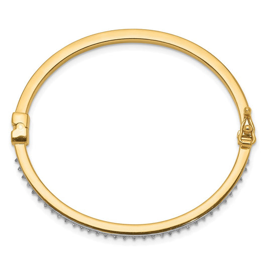 Diamond Fascination Diamond Mystique Sterling Silver 18K Gold-plated Diamond Baby Bangle QB1287