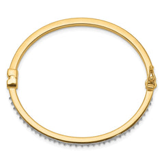Diamond Fascination Diamond Mystique Sterling Silver 18K Gold-plated Diamond Baby Bangle QB1287
