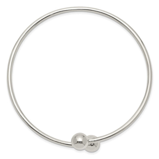 Sterling Silver Flexible Bangle QB1308