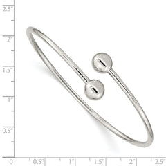 Sterling Silver Flexible Bangle QB1308