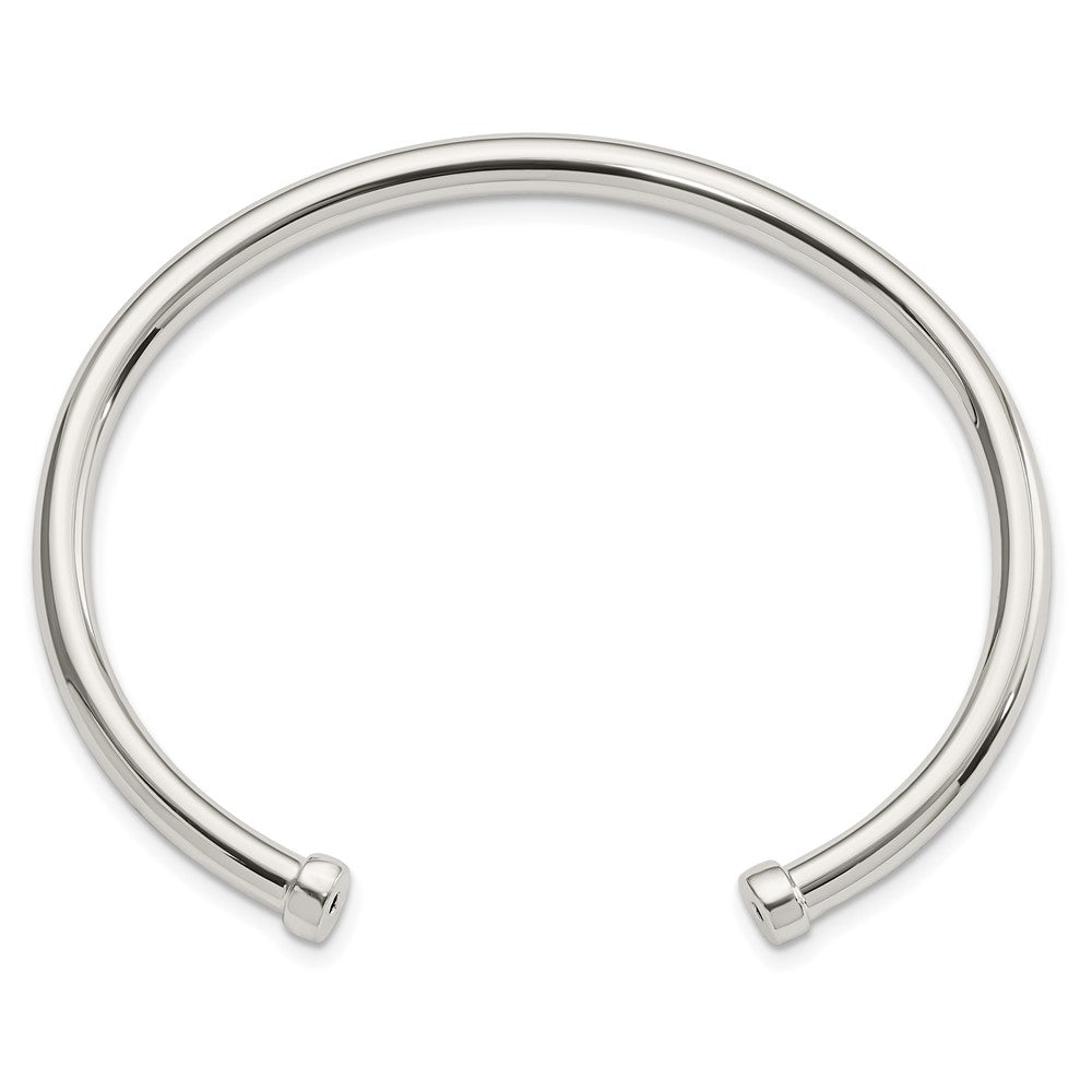 Sterling Silver Polished Cuff Bangle QB1365