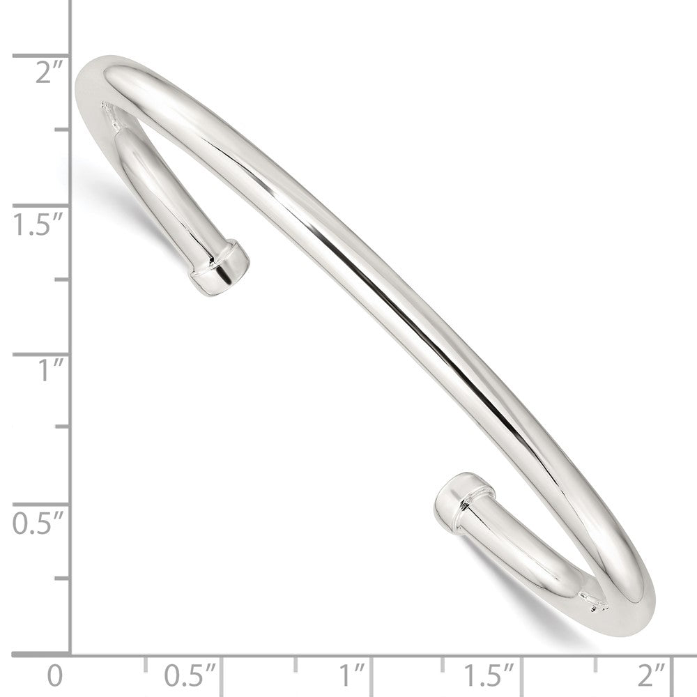 Sterling Silver Polished Cuff Bangle QB1365