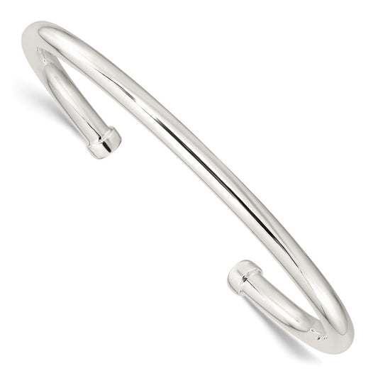 Sterling Silver Polished Cuff Bangle QB1365