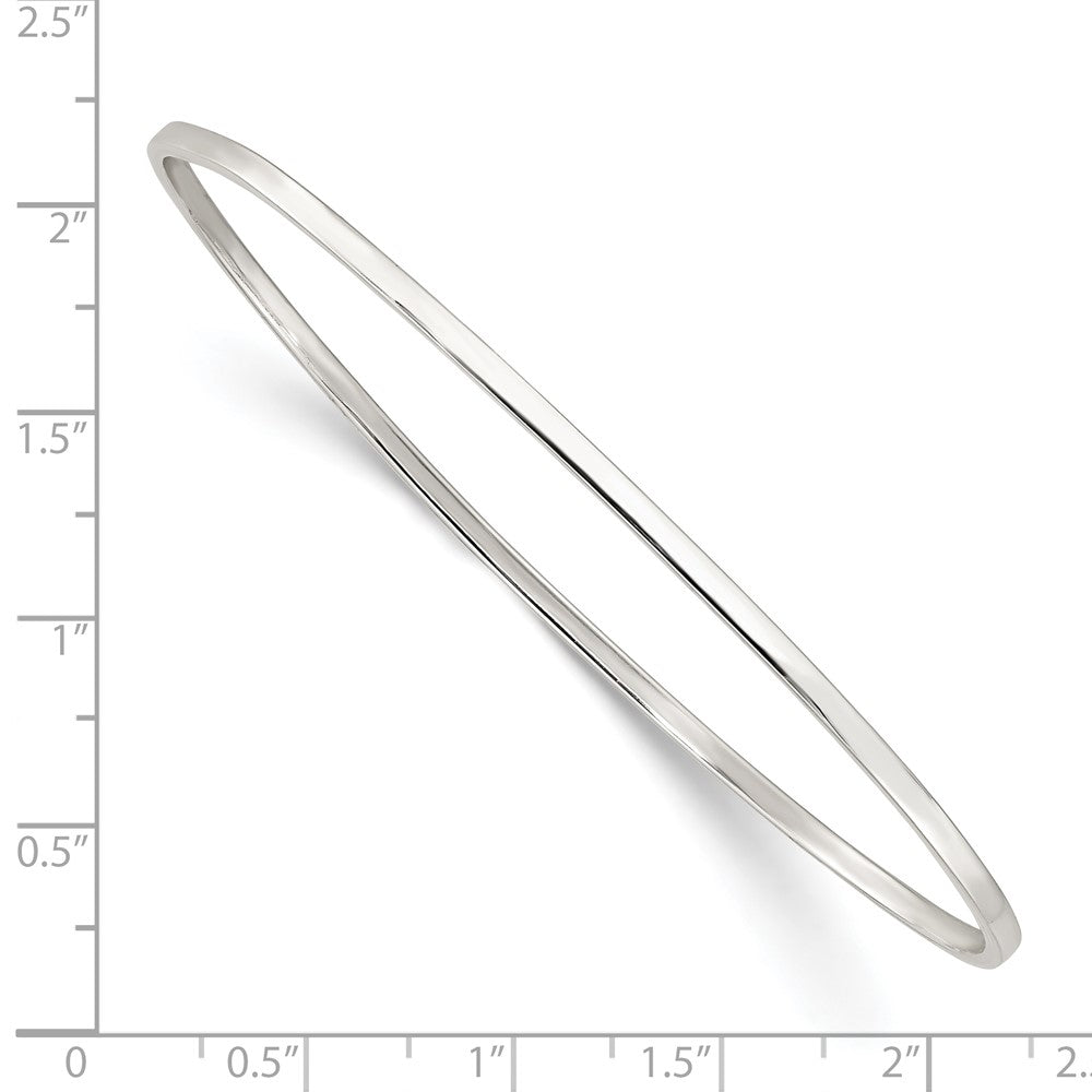Sterling Silver Polished 2mm Slip-on Bangle QB1398