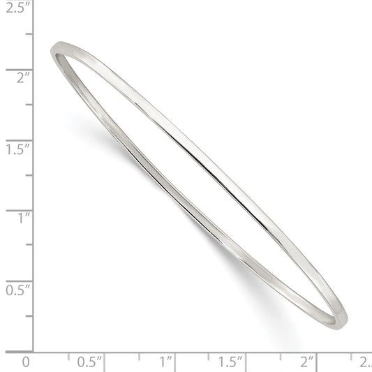 Sterling Silver Polished 2mm Slip-on Bangle QB1398
