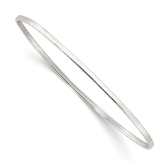 Sterling Silver Polished 2mm Slip-on Bangle QB1398