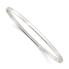 Sterling Silver Polished 3mm Slip-on Bangle QB1399