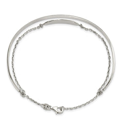 Sterling Silver Polished ID Bangle QB1434