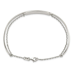 Sterling Silver Polished ID Bangle QB1435