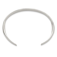 Sterling Silver Polished Step Flat Cuff Bangle QB1455