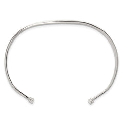 Sterling Silver with Black Rhodium Inlay Cuff Bangle QB1457
