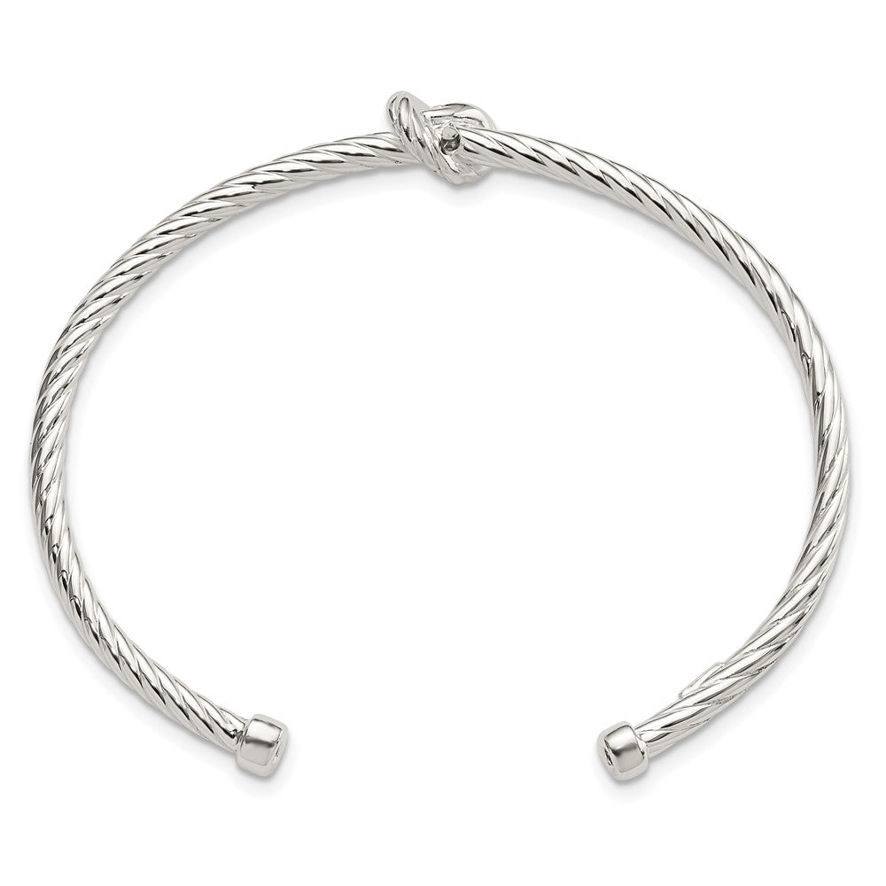 Sterling Silver Twisted Knot Cuff Bangle QB1462