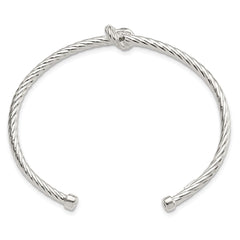 Sterling Silver Twisted Knot Cuff Bangle QB1462