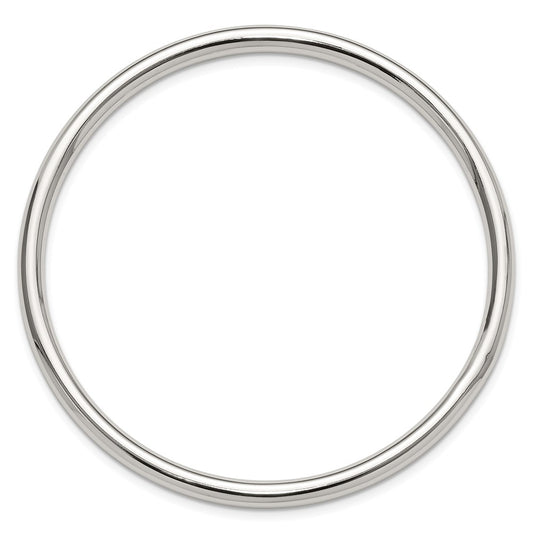 Sterling Silver Polished 4mm Tube Slip-on Bangle QB1477